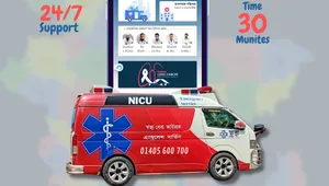 ICU Ambulance Service in Mirpur, Dhaka | 01405600700